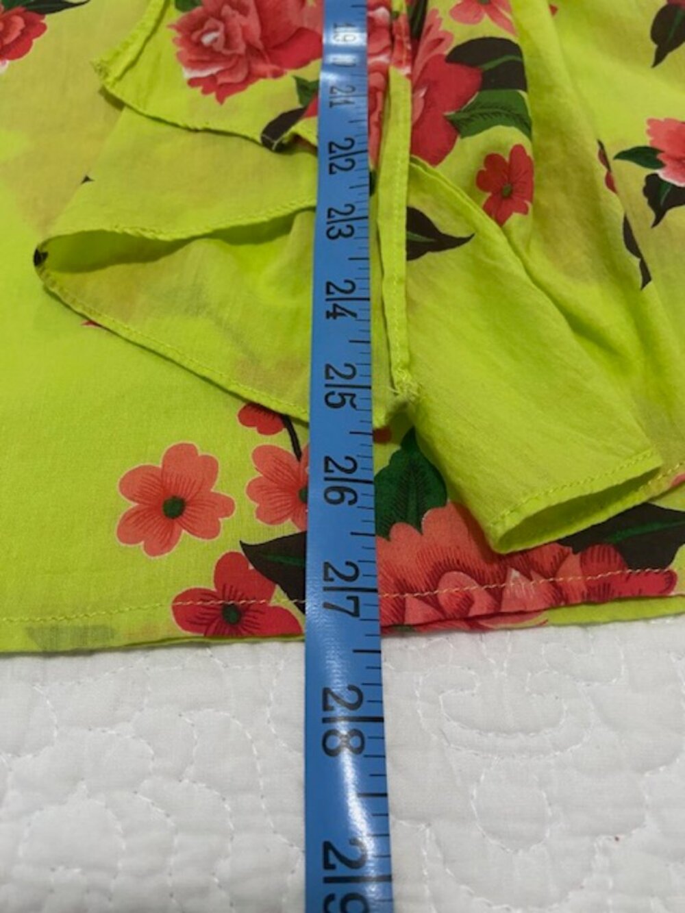 Free People Bright Green & Pink Floral Y2K Boho Sleeveless Top Size 6 - Picture 12 of 12